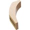 Ekena Millwork 3-inch W x 8-inch D x 12-inch H Thorton Rough Cedar Woodgrain TimberThane Knee Brace, Primed BRCUR03X08X12THRRCPR - alternate 2